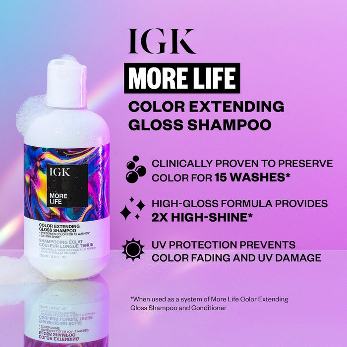 IGK More Life Color Extending Gloss Shampoo 236 ml - Cancam