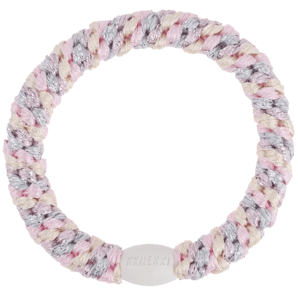 Kknekki hårstrikk Mix Silver Pink Glitter - Cancam