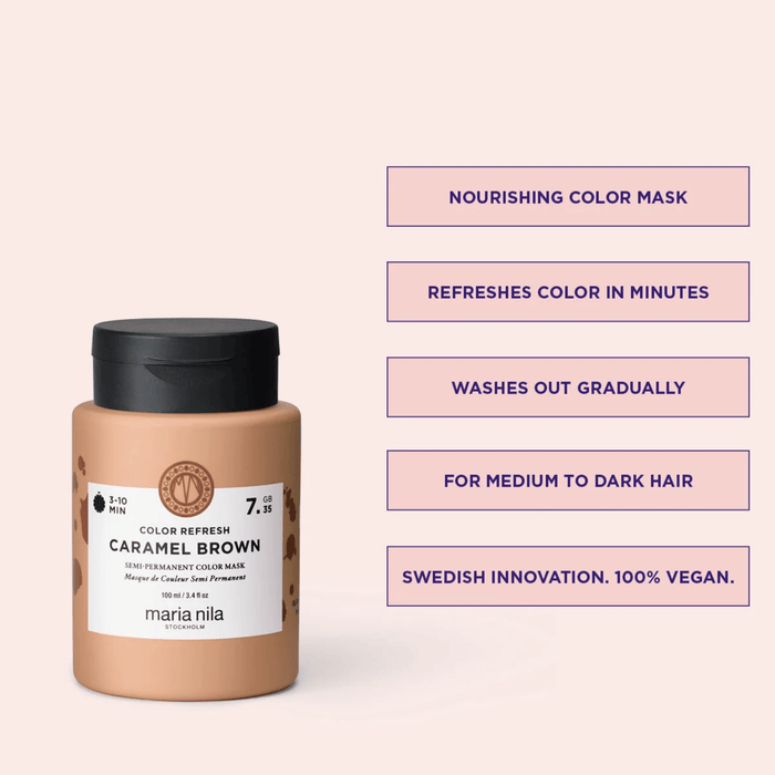 Maria Nila Color Refresh 7.35 Caramel Brown 100 ml - Cancam