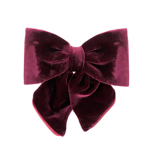 Bon Dep Luxury Bow Silk Velvet Bordeaux - Cancam