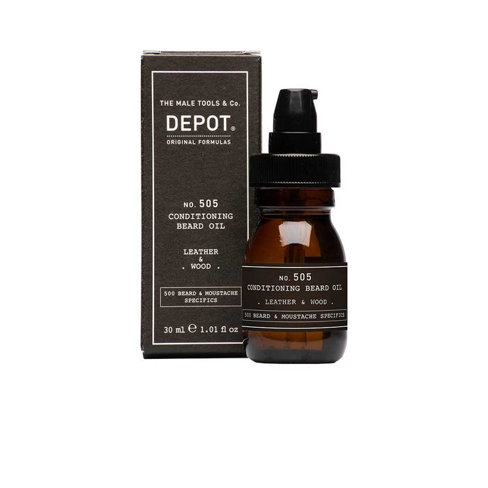 Depot No. 505 Conditioning Beard Oil 30 ml - Leather & Wood - Cancam